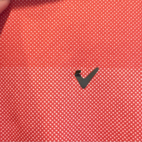 Men’s Striped Coral Opti-Dri Callaway Polo - Size Large - Picture 3 of 6